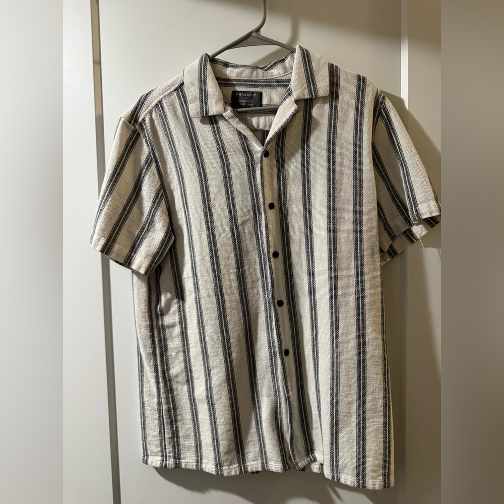 Primark Black and Cream Patterned Top